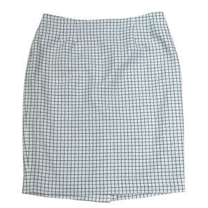 LE SUIT Size 10P 10 Petite Black White Checked Straight Pencil Skirt NWT